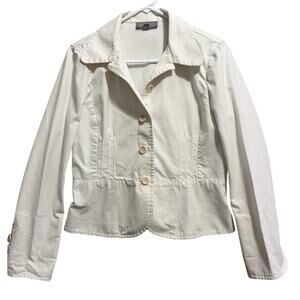 Ann Taylor Loft Blazer Jacket White Womens Size 8